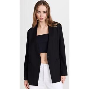 Spanx Black Perfect Collarless Blazer Oversized Blazer Size X-Small